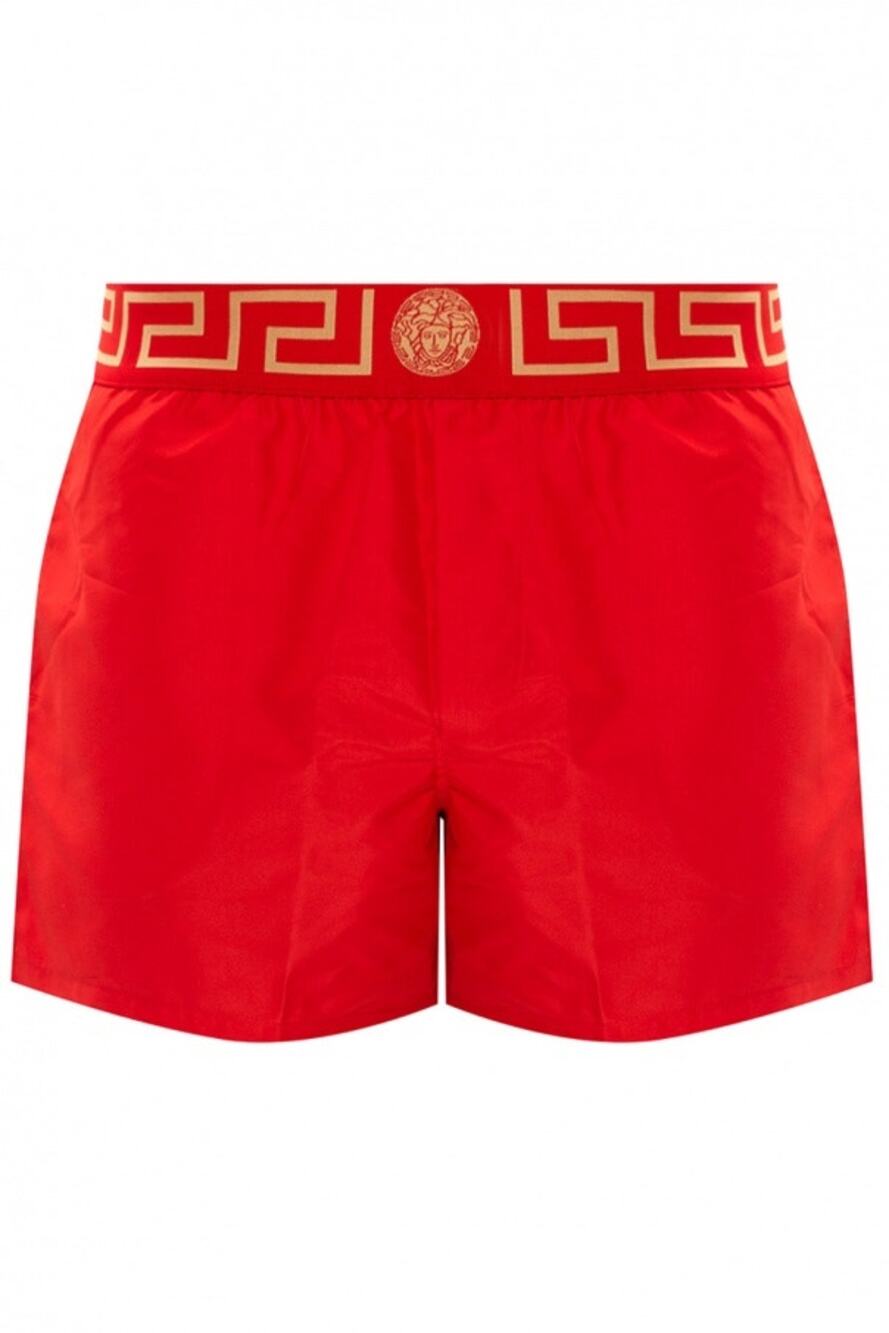 🔴 Versace Greca Medusa Border Swim Shorts - Red L